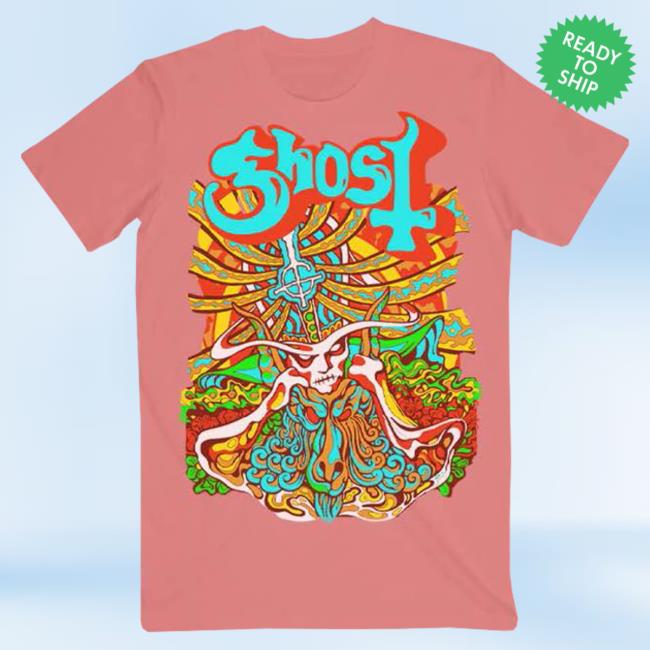 Official Ghost Seven Inches Recolor Coral Shirt New