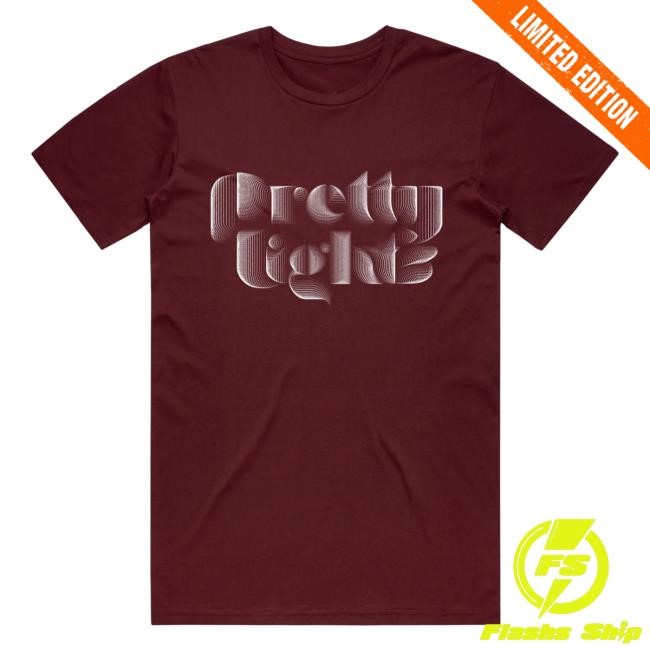 Official Pretty Lights Merch Pretty Lights Bitmap Logo Tee (Burgundy) PrettyLights