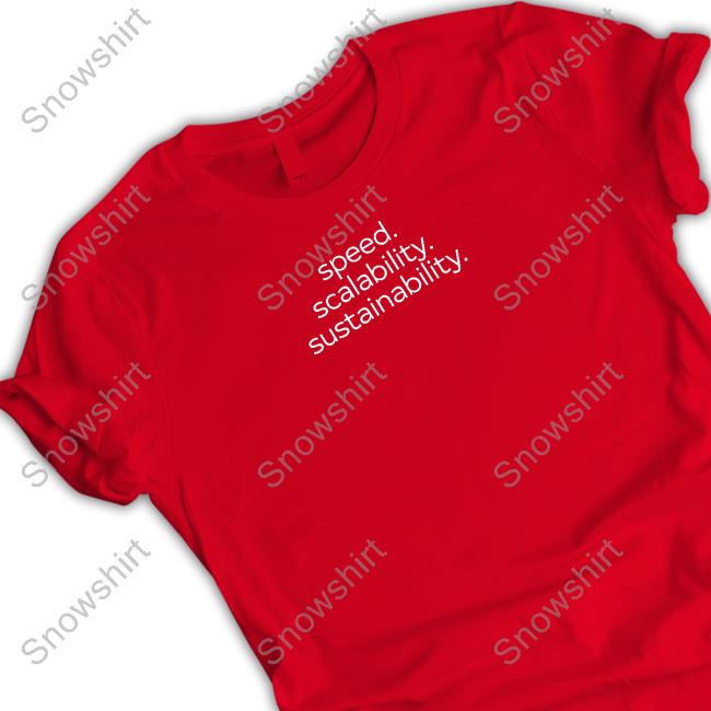 Speed Scalability Sustainability Tee Shirt Mosaiq Merch Speed Scalability Sustainability OPOS Tee