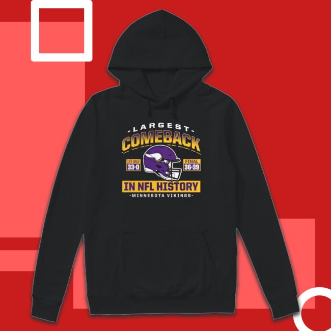Minnesota Vikings Fanatics Branded Largest Comeback T-shirt