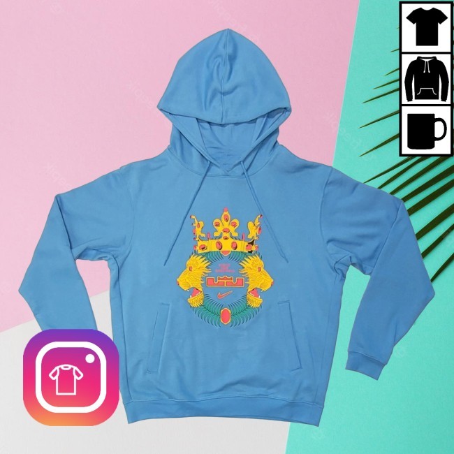 Lebron James Crowned Lion Logo Pullover LS Hoodie