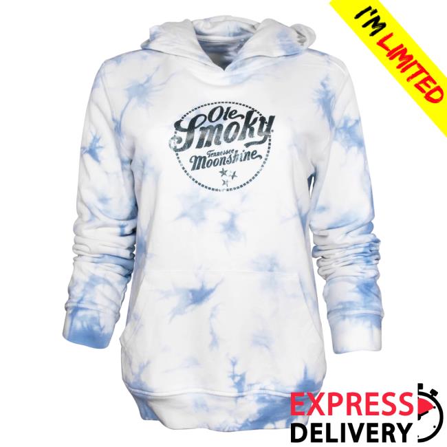 Official Ole Smoky Distillery Store Starburst Tie Dye Hoodies Cornflower Tie-Dye