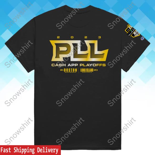 Official Premier Lacrosse League Shop Champion Cash App 2023 Playoff New Shirt Black