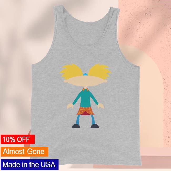 Official Paramount Merch Store Hey Arnold! Minimalist Arnold Unisex Tank Top T Shirt Paramount Clothing Shop