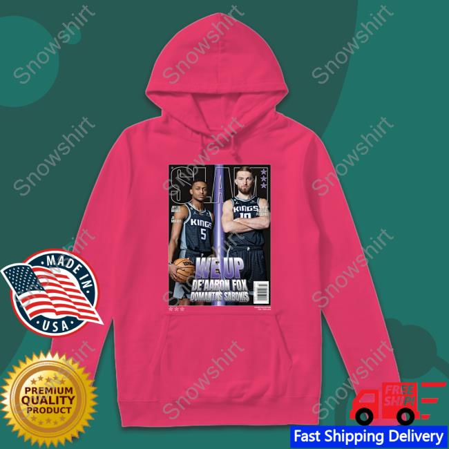Slam Goods Merch We Up De’Aaron Fox And Domantas Sabonis Cover Slam 242 Tee We Up De’Aaron Fox And Domantas Sabonis Shirts