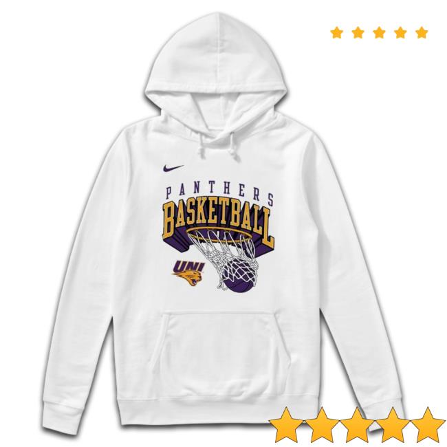 Official University Of Northern Iowa Panthers Basketball Net Hooded Sweatshirt University Of Northern Iowa Panthers Basketball Net Hoodies