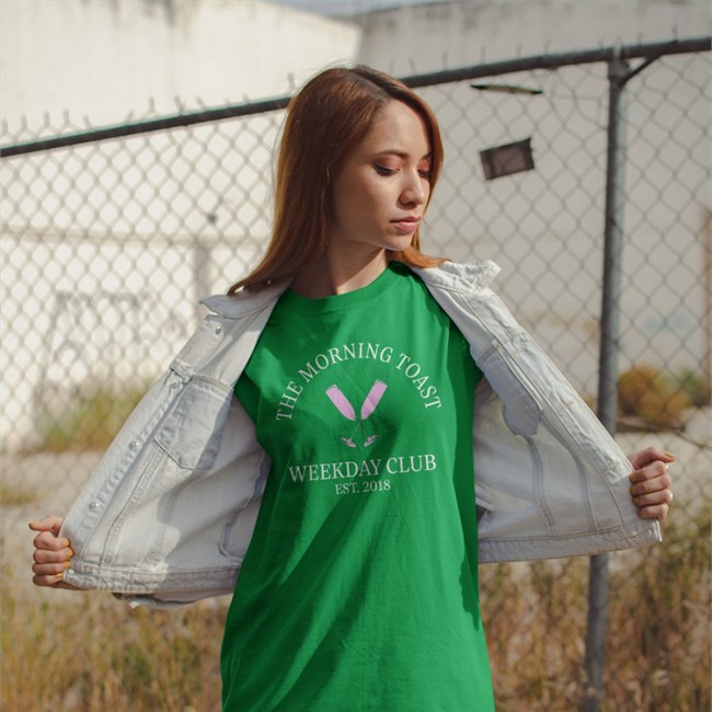 Morning Toast Merch Tmt Weekday Club Green Tee Est 2018
