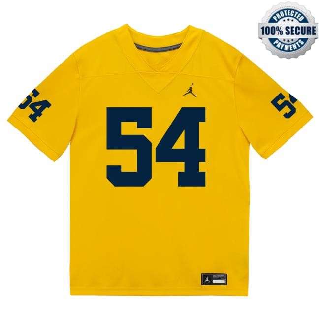 Michigan Wolverines #54 Deyvid Palepale Student Athlete Maize Football Jersey Tee The M Den Shop
