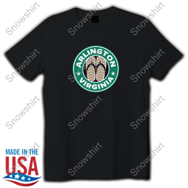 Official ARLnow Shop Arlington, Virginia Brown Flip Flop Shirt