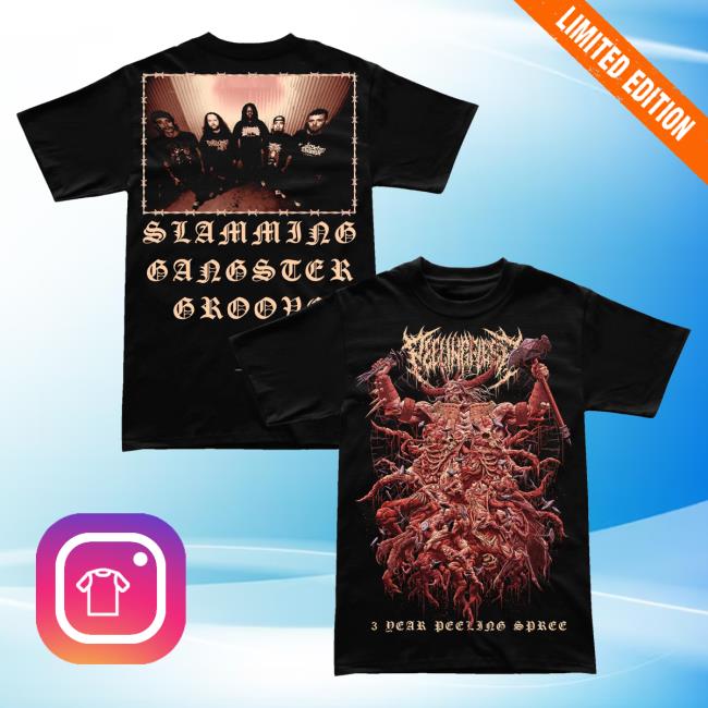 Official Indie Merch Store Shop Peeling Flesh 3 Year Peeling Spree Shirts Black IndieMerchStore