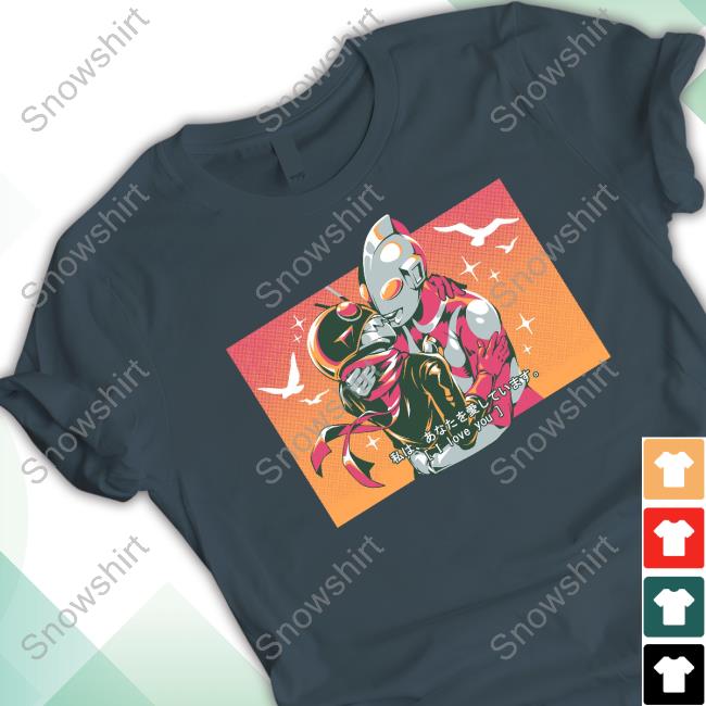 Official Ilustrata Merch Tokusatsu Love Tee Shirt Tokusatsu I Love You Tee
