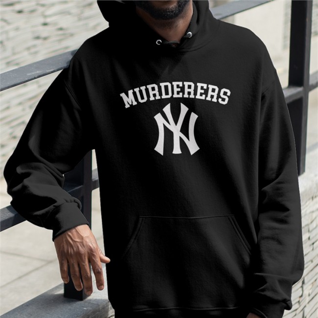 Laurieggoo Murderers Hoodie Overfit Logo Murderers T-Shirt Black