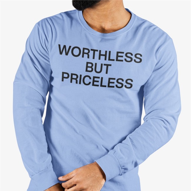 One Piece Netflix Fan White Worthless But Priceless Shirt Worthless But Priceless Shirt One Piece Netflix Fan