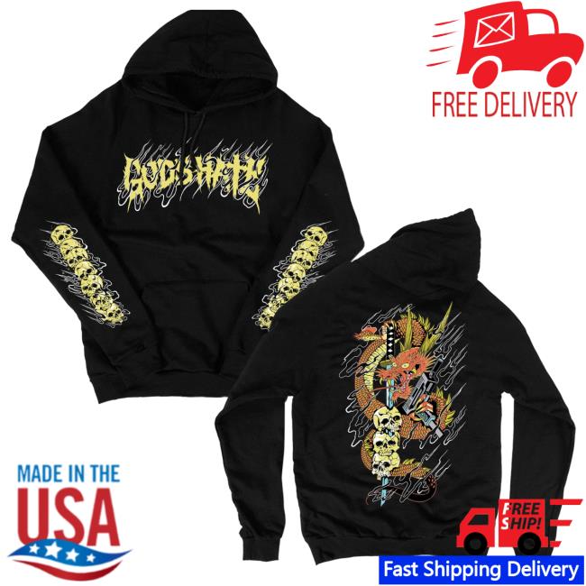 God's Hate Dragon Uzi Hooded Sweatshirt New Hoodie