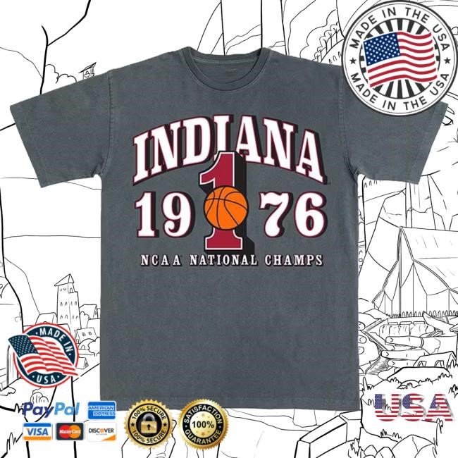 Official Shop Big Ten Store Charcoal Indiana Hoosiers Basketball Deep Cuts Heavyweight Short Sleeve Fashion Shirts