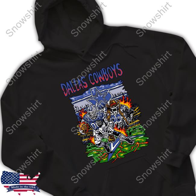 Dallas Cowboys Skull Football T Shirt