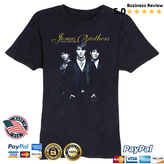Official Jonas Brothers Merch Store Jonas Brothers Vintage Tonal Tee - Tour 2008 JonasBrothers