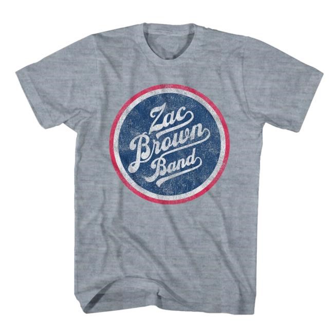 Official Zac Brown Band Apparel Store Classic ZBB Grey T Shirt Zac Brown Band