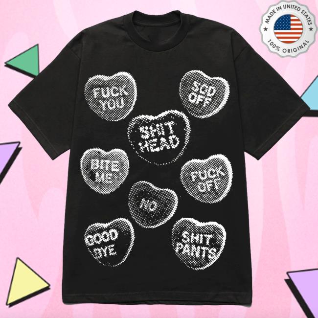 Official Misery Worldwide Bite Me Graphic Print Black Shirt 2023