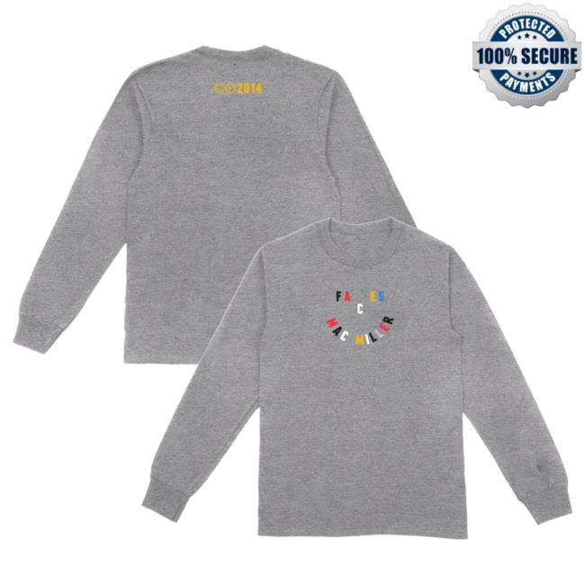 Official Mac Miller Merch Store Faces 10 Year Smile Essential Long Sleeve Shirt Macmillerswebsite Clothing Shop