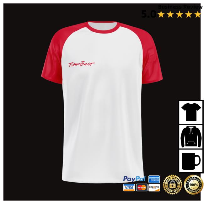 Official Tommyinnit Merch Store Thomas Simons Tommyinnit Red And White Popover Shirt