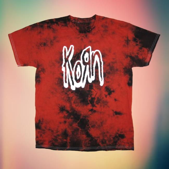 Official Rockabilia Merch Korn White Logo Tie Dye Tie Dye Shirts