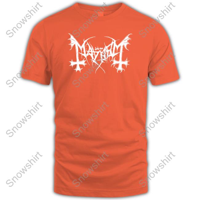 Mayhem World Tour White Essential Shirt Blacksamath Blacksamath Sammy Ciaramitaro Mayhem World Tour White Essential T-Shirt