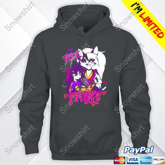 Hazbin Hotel Merch Loona + Octavia TRICK OR TREAT T-Shirt Shark Robot Store
