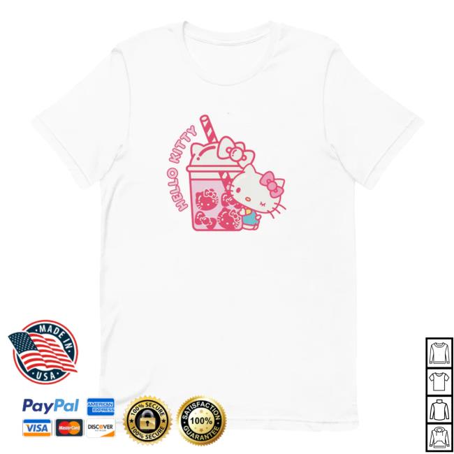 Sanrio Merch Store Hello Kitty Bubble Tea Essential T Shirt Sanrio Clothing Shop Official Apparel