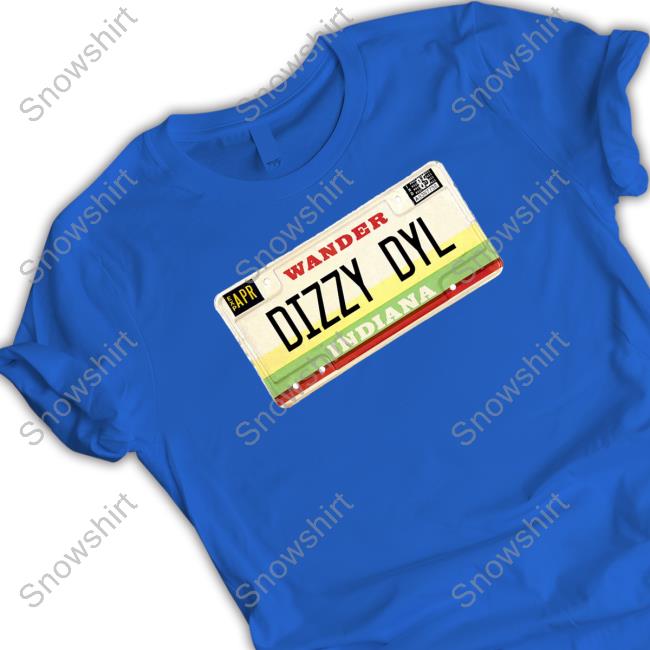Official Wander Dizzy Dyl Indiana Plate Tee Shirt Official Dizzy Dyl Merch Wander Dizzy Dyl Indiana Plate T-Shirt