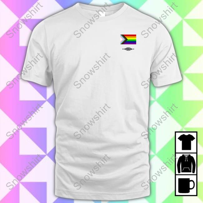 Official Joe Biden Merch Pride Flag Embroidered Tee Biden Harris