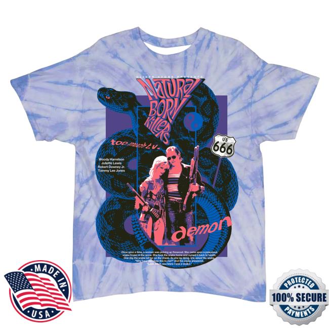 Official Studiohouse Designs Merch Store Natural Born Killers Tiedye New Shirt Purple/Blue Studiohouse Designs Apparel Clothing Shop StudiohouseDesigns