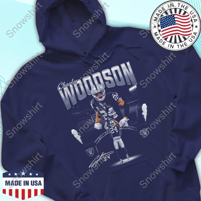 The Nation Merch Woodson Long Sleeved T Shirt The Nation Merch Charles Woodson T-Shirt