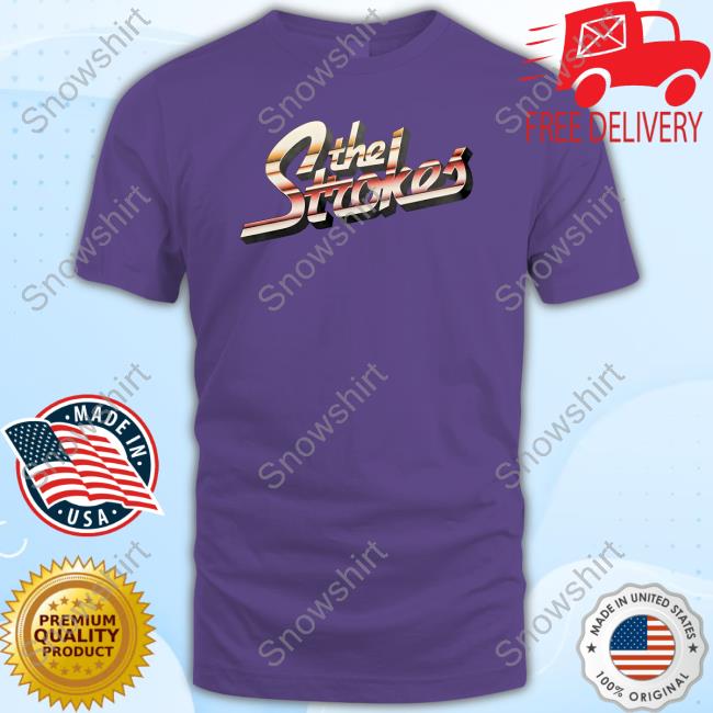 The Strokes Striped Logo Tee Shirt