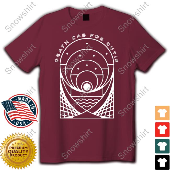 Official Death Cab For Cutie Merch Post Modern Charcoal Burgundy Tee