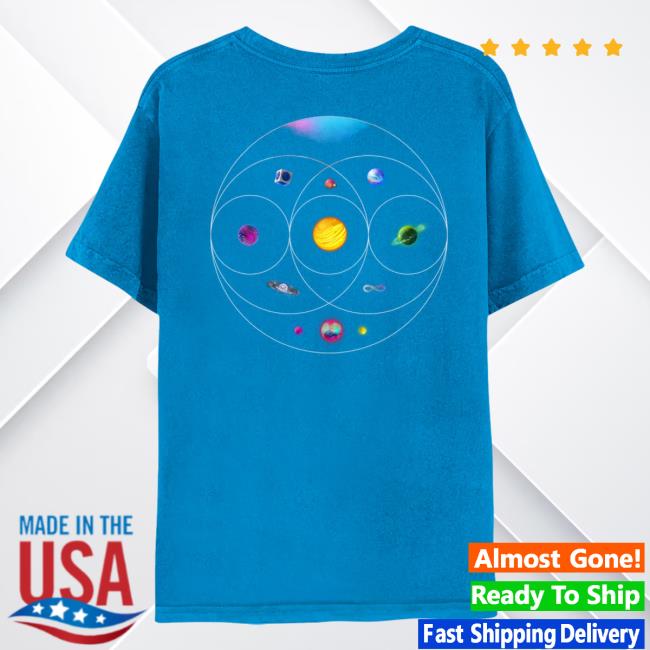 Official Coldplay Merch Store Shop Music Of The Spheres - Teal Shirts Cold Play Apparel Clothing Official Coldplay Merch Store Shop Music Of The Spheres - Teal Shirt New Cold Play Apparel Clothing