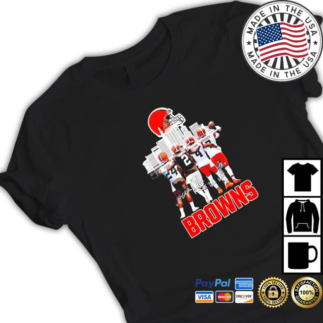 Cleveland Browns Nick Chubb Amari Cooper Deshaun Watson and Jacoby Brissett signatures Shirt
