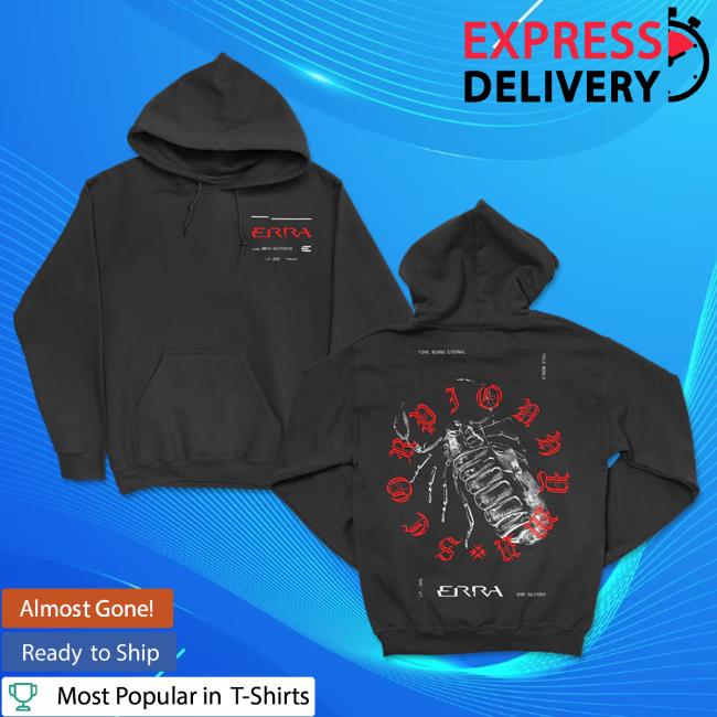 Official Erra Merch Erra Scorpion Hymn Hooded Sweatshirt Black