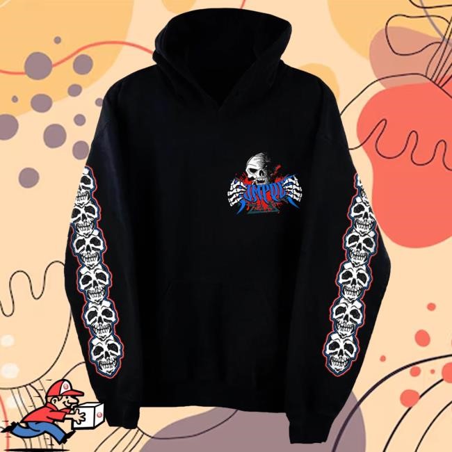 Official Osamason Merch Store Shop OsamaSon Gravestone Emblem Black EU Tour Hooded Sweatshirt