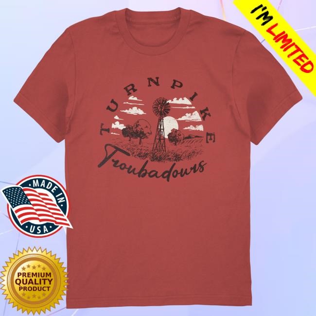 Official Turnpike Troubadours Merch Shop Windmill Shirt New