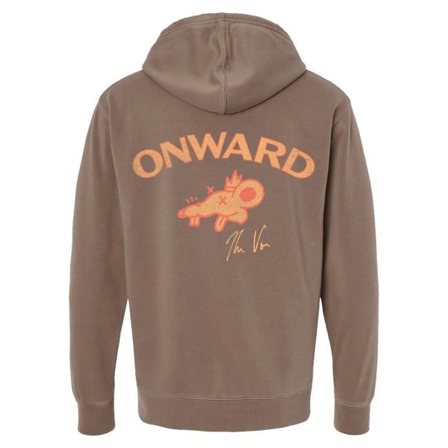Official Theo Von Store Onward Pigment Clay Pullover Hoodie