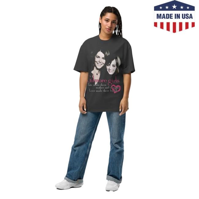 Official Gilmore Girls Merch Gilmore Girls Love Made Them Friends Oversized Faded Tee