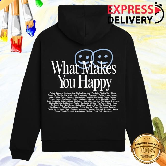 Lonely Ghost Merch Store Lonely Ghost What Makes You Happy Hooded Sweatshirt