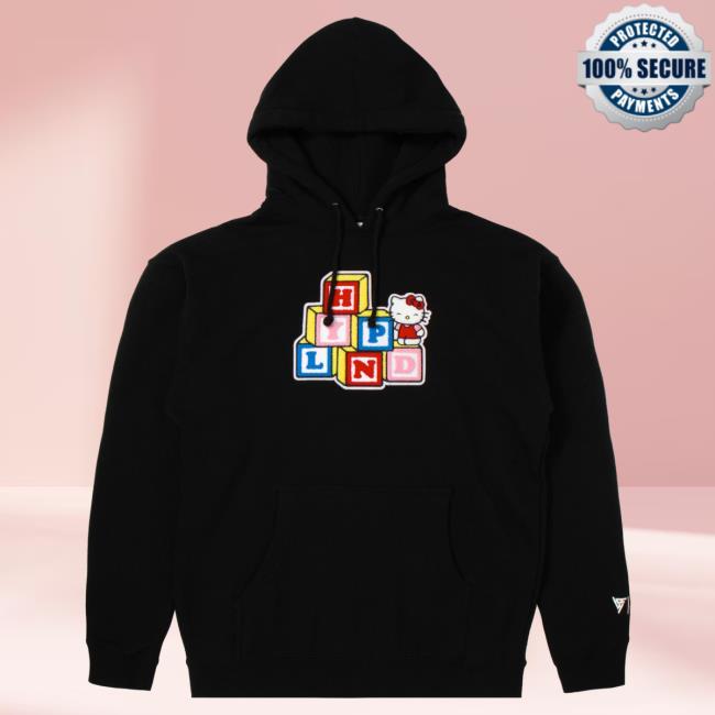 Official Hypland Clothing Merch Store Hypland Hello Kitty Blocks Hoodies (Black)