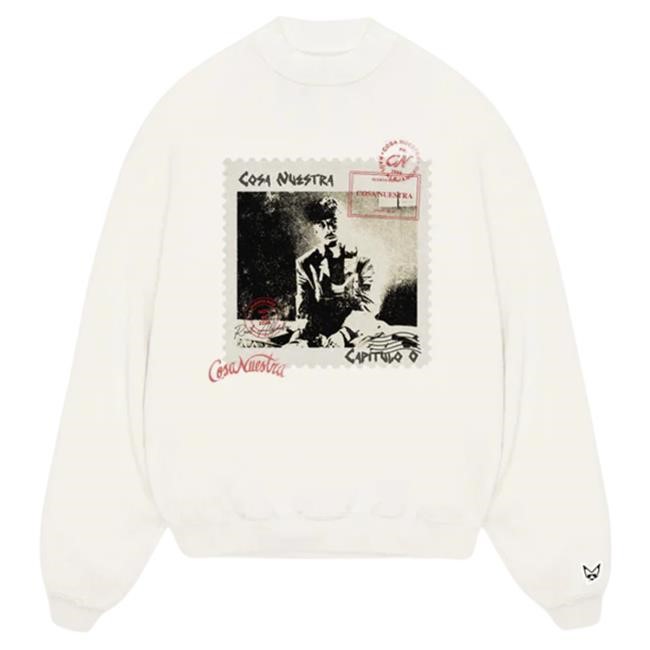 Official Rauw Alejandro Merch Store Shop Estampilla Crew Off White