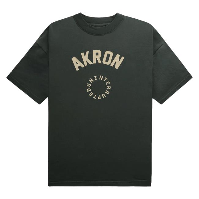 Official Maverick Carter Uninterrupted Clothing Store Shop Akron Circle Logo New Shirt Olive Green Mavcarter