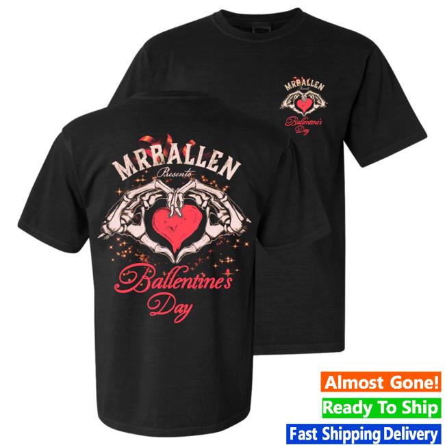 Mrballen Ballentine's Day Skeleton Hands Long Sleeve Tee