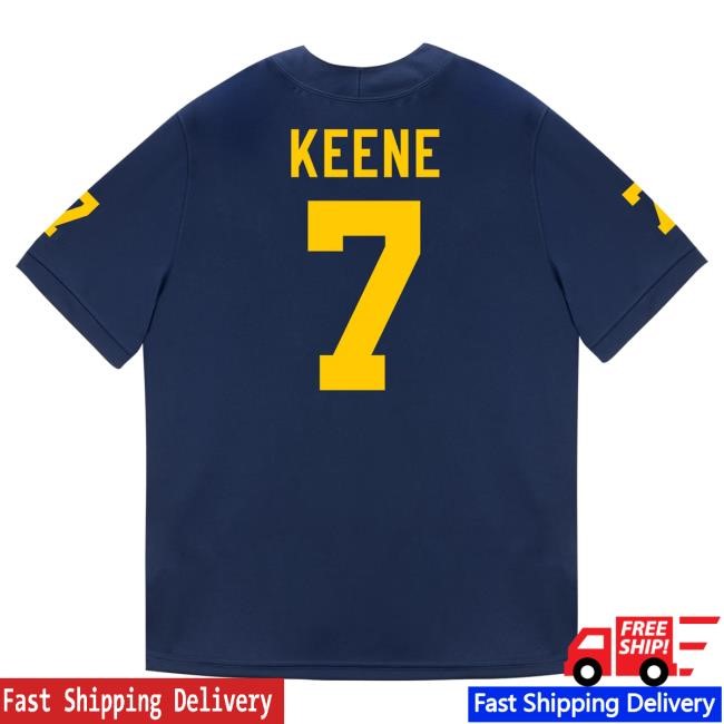 The M Den Michigan Wolverines #7 Mikey Keene Student Athlete Blue Football Jersey Shirt