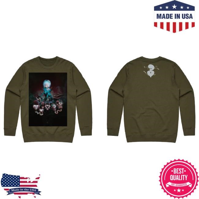 Fossora Merch – Olive / Army Pullover Sweatshirt Björk Official Store