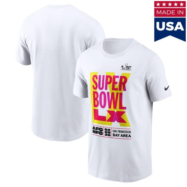NFL Football NFL Super Bowl LX Nike White Essential T-Shirt Game